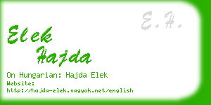 elek hajda business card